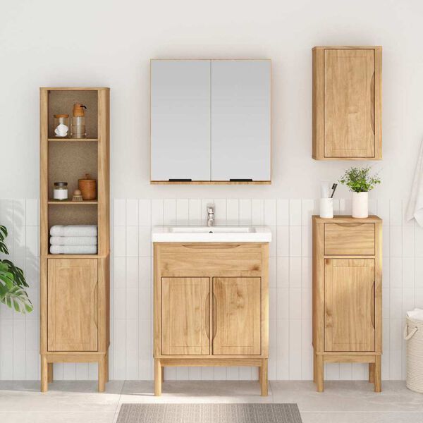 vidaXL Armoire murale de salle de bain Cire marron 35 x 30 x 60 cm
