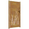 vidaXL Portail de jardin 100x200 cm acier corten conception d'herbe