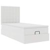 VidaXL Cadre de lit ottoman avec matelas blanc 100x200 cm similicuir