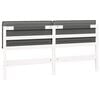 vidaXL T&ecirc;te de lit capitonn&eacute;e Blanc et gris clair 180 cm Pin massif