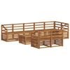 vidaXL Ensemble de canap&eacute;s d'ext&eacute;rieur 9 pc Naturel Polyester