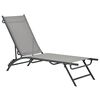 vidaXL Chaises longues lot de 2 Textil&egrave;ne et acier