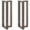 vidaXL Pieds de table de bar en forme de T, 2 pièces, noir, 50 x 35 x (110-111) cm, acier