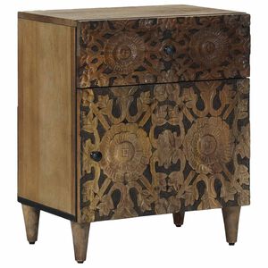 vidaXL Armoire de lit Marron 50 x 33 x 60 cm Bois de mangue massif