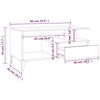 vidaXL Table basse Sonoma gris 90x49x45 cm Bois d'ing&eacute;nierie