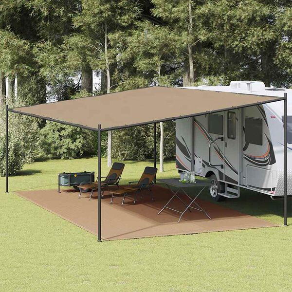 vidaXL Tapis de tente 400x600 cm Taupe