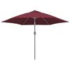 vidaXL Tissu de remplacement pour parasol d'ext&eacute;rieur Bordeaux 300 cm