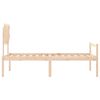vidaXL Lit pour personne &acirc;g&eacute;e et t&ecirc;te de lit 90x200 cm bois massif