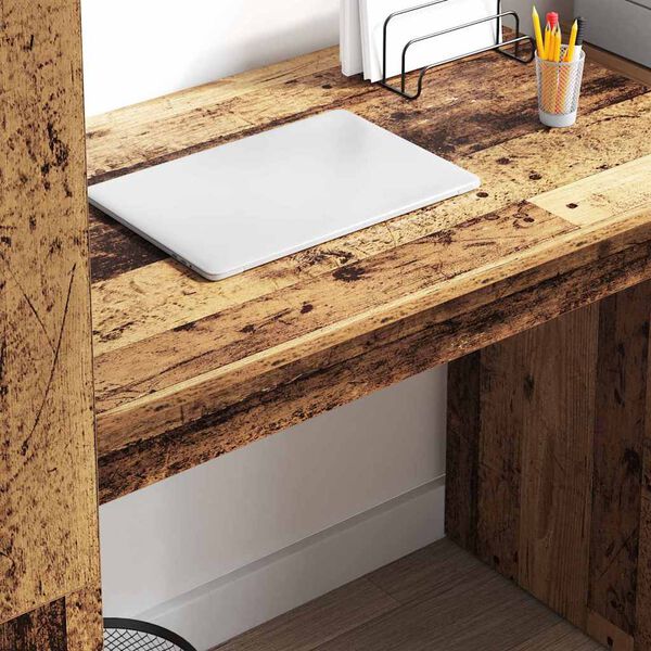 vidaXL Bureau Bois Ancien 113 x 54 x 120 cm Bois d'ing&eacute;nierie