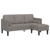 vidaXL Ensemble de Canap&eacute;s avec coussin 2 pcs Taupe Polyester