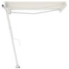 vidaXL Auvent manuel r&eacute;tractable sur pied 350x250 cm Cr&egrave;me