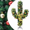 vidaXL Cactus de No&euml;l avec support et LED Vert 150 cm PVC