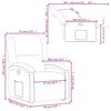 vidaXL Fauteuil inclinable Cr&egrave;me Velours