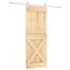 vidaXL Porte coulissante 80 x 210 cm Bois de pin massif (non trait&eacute;)
