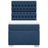 vidaXL Sommier &agrave; lattes de lit avec matelas Bleu 90x190 cm Tissu