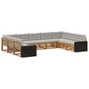 vidaXL Ensemble de canap&eacute;s d'ext&eacute;rieur 9 pc Naturel et gris clair