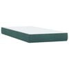 vidaXL Sommier à lattes de lit et matelas et LED vert foncé 90x220 cm velours