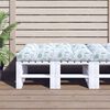 vidaXL Coussin de palette &agrave; motif de feuilles 120x80x12 cm Tissu