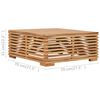 vidaXL Salon de jardin 7 pcs avec coussin cr&egrave;me Bois de teck solide