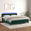 vidaXL Sommier &agrave; lattes de lit avec matelas LED Vert fonc&eacute; 160x200 cm
