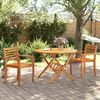vidaXL Table pliable de jardin &Oslash;110x75 cm bois d'acacia solide