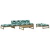vidaXL Salon de jardin 5 pcs avec coussins bois de pin impr&eacute;gn&eacute;