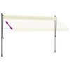 vidaXL Auvent r&eacute;tractable cr&egrave;me 350x150 m tissu et acier