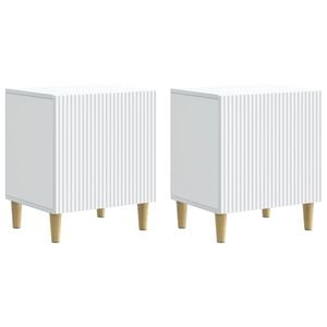 vidaXL Cabinet de chevet 2 pcs Blanc 43 x 34,5 x 50 cm