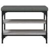 vidaXL Banc &agrave; chaussures sonoma gris 62x32x47 cm bois d'ing&eacute;nierie