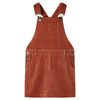 Robe salopette pour enfants velours c&ocirc;tel&eacute; cognac 92