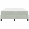 vidaXL Lit &agrave; ressorts avec matelas Gris clair 120 x 220 cm tissu