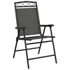 vidaXL Chaises de jardin pliables lot de 8 en acier et textil&egrave;ne