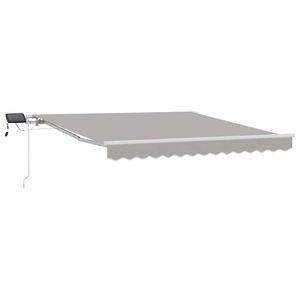 vidaXL Auvent r&eacute;tractable Gris clair 300 x 250 cm Tissu et Aluminium