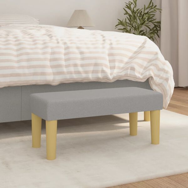 vidaXL Banc Gris clair 70x30x30 cm Tissu