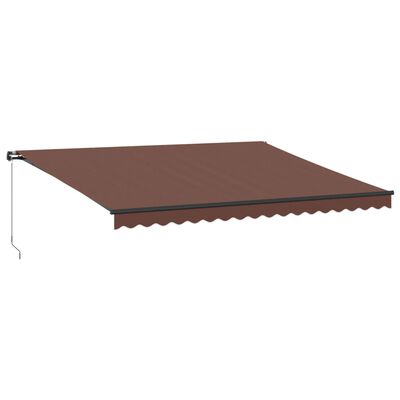 vidaXL Auvent manuel rétractable marron 450x350 cm