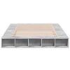 vidaXL Cadre de lit sans matelas gris b&eacute;ton 160x200 cm