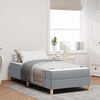 vidaXL Lit &agrave; ressorts avec matelas Gris clair 80 x 200 cm tissu