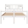 vidaXL Lit biblioth&egrave;que sans matelas blanc 150x200 cm bois pin massif
