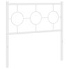 vidaXL T&ecirc;te de lit de remplacement m&eacute;tal blanc 90 cm