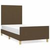 vidaXL Cadre de lit sans matelas marron fonc&eacute; 80x200 cm tissu