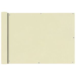 vidaXL &Eacute;cran de balcon en tissu Oxford 75x400 cm Cr&egrave;me