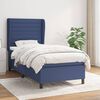 vidaXL Sommier &agrave; lattes de lit avec matelas Bleu 80x200 cm Tissu