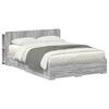 vidaXL Cadre de lit avec rangement Sonoma gris 140 x 200 cm