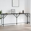 vidaXL Table console noir 200x29x75 cm bois d'ingénierie
