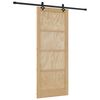 vidaXL Porte coulissante Naturel et noir 86 x 211 cm