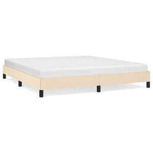 vidaXL Cadre de lit sans matelas cr&egrave;me 180x200 cm tissu