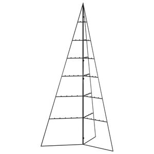 vidaXL Arbre de No&euml;l en m&eacute;tal pour d&eacute;coration noir 140 cm