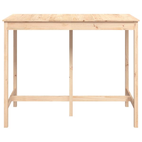 vidaXL Table de bar 140x80x110 cm Bois massif de pin