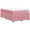 vidaXL Sommier &agrave; lattes de lit avec matelas rose 120x190 cm velours