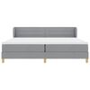 vidaXL Lit &agrave; ressorts avec matelas Gris clair 200 x 200 cm tissu